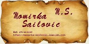 Momirka Sailović vizit kartica